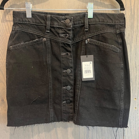 RAILs Inked Raw Hem Canyon Button Skirt size 28 - Picture 3 of 6